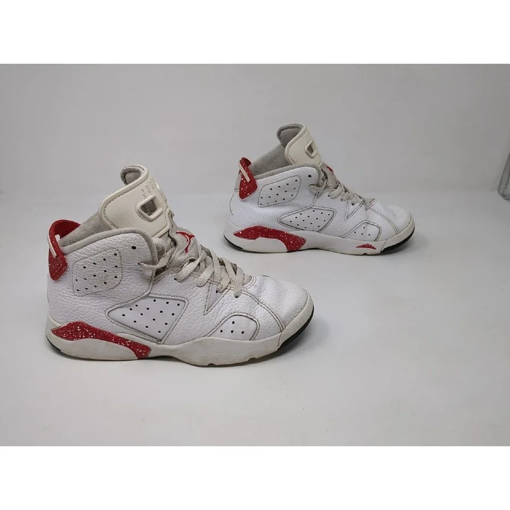 Nike Air Jordan‎ 6 Retro Red PS Size 1Y Oreo White University DV3605-162 Shoe